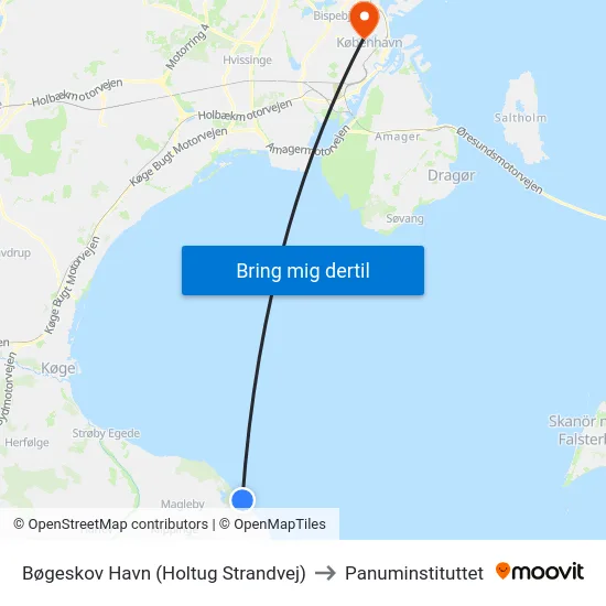 Bøgeskov Havn (Holtug Strandvej) to Panuminstituttet map