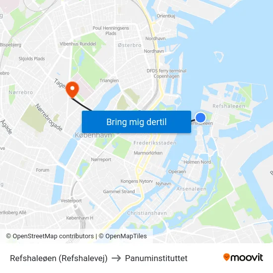 Refshaleøen (Refshalevej) to Panuminstituttet map