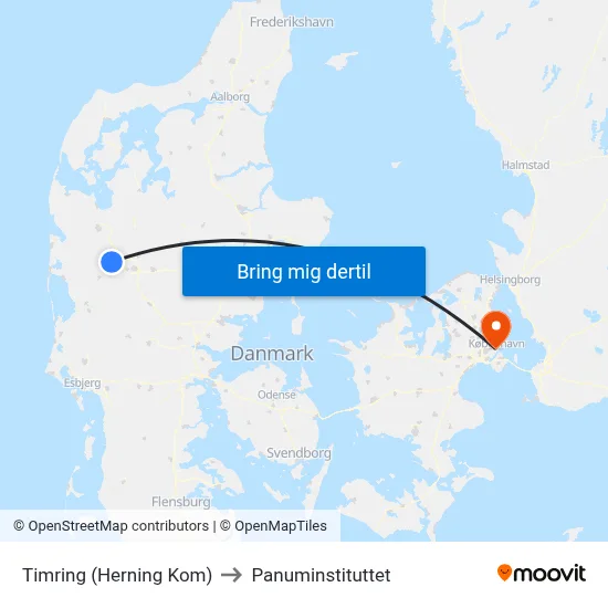 Timring (Herning Kom) to Panuminstituttet map