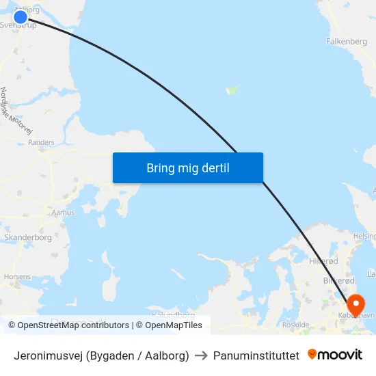 Jeronimusvej (Bygaden / Aalborg) to Panuminstituttet map