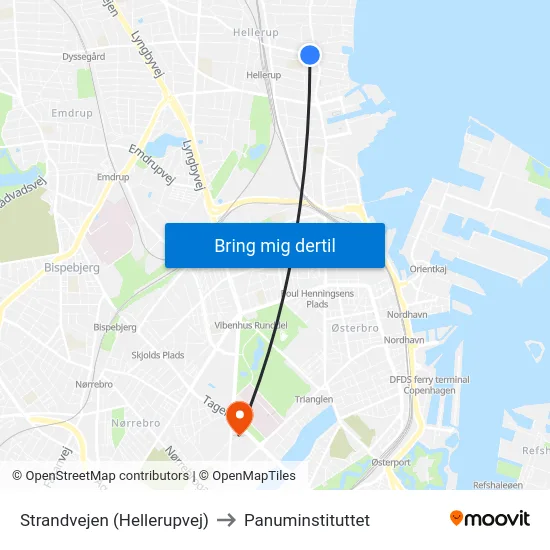 Strandvejen (Hellerupvej) to Panuminstituttet map