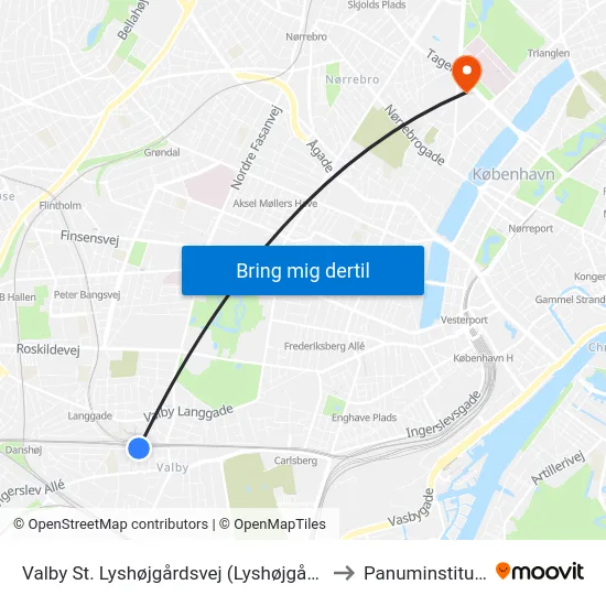 Valby St. Lyshøjgårdsvej (Lyshøjgårdsvej) to Panuminstituttet map