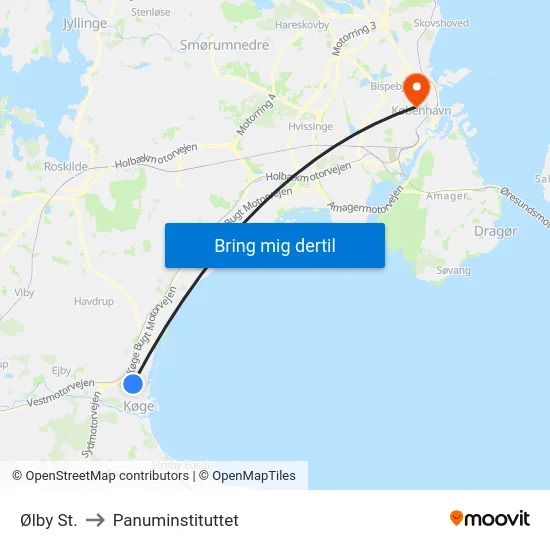 Ølby St. to Panuminstituttet map
