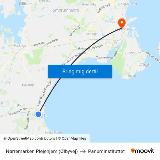Nørremarken Plejehjem (Ølbyvej) to Panuminstituttet map
