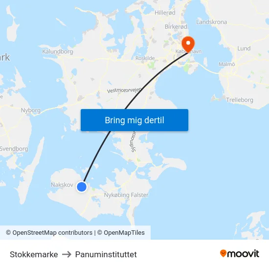 Stokkemarke to Panuminstituttet map