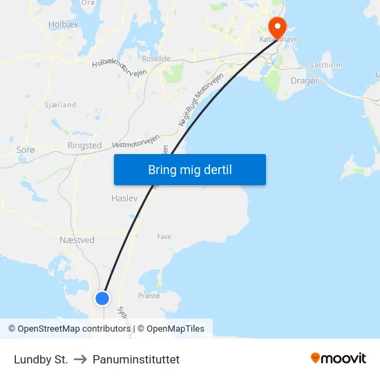 Lundby St. to Panuminstituttet map
