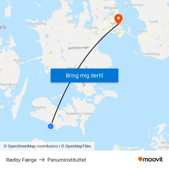 Rødby Færge to Panuminstituttet map