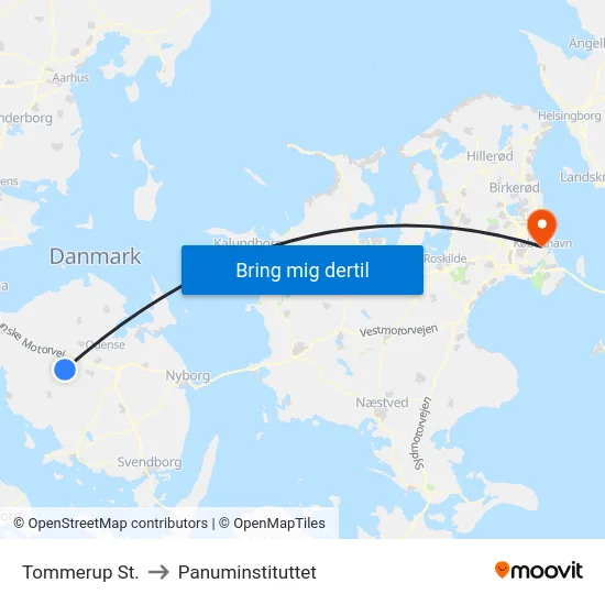 Tommerup St. to Panuminstituttet map