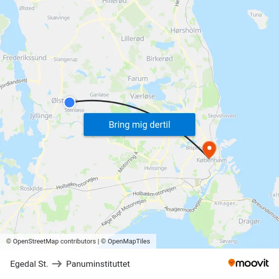 Egedal St. to Panuminstituttet map