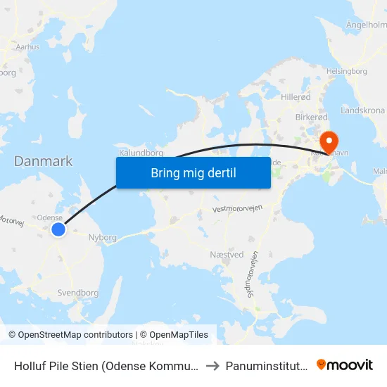 Holluf Pile Stien (Odense Kommune) to Panuminstituttet map