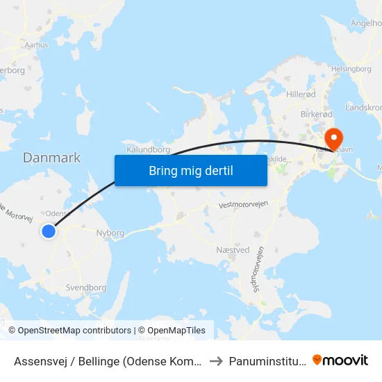 Assensvej / Bellinge (Odense Kommune) to Panuminstituttet map