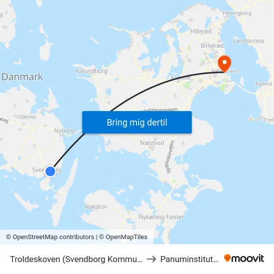 Troldeskoven (Svendborg Kommune) to Panuminstituttet map