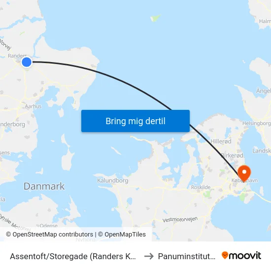 Assentoft/Storegade (Randers Kom) to Panuminstituttet map