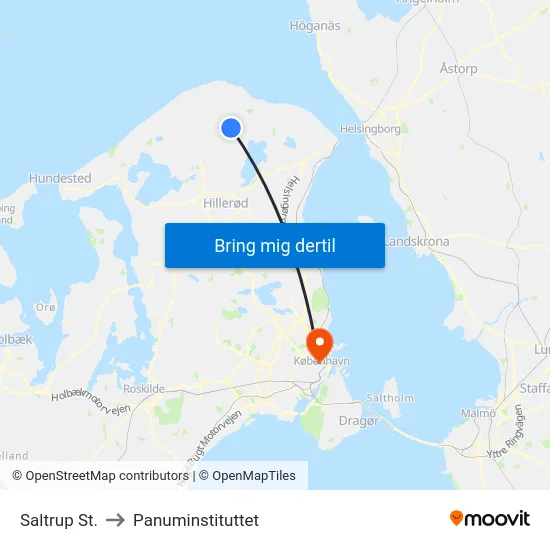 Saltrup St. to Panuminstituttet map