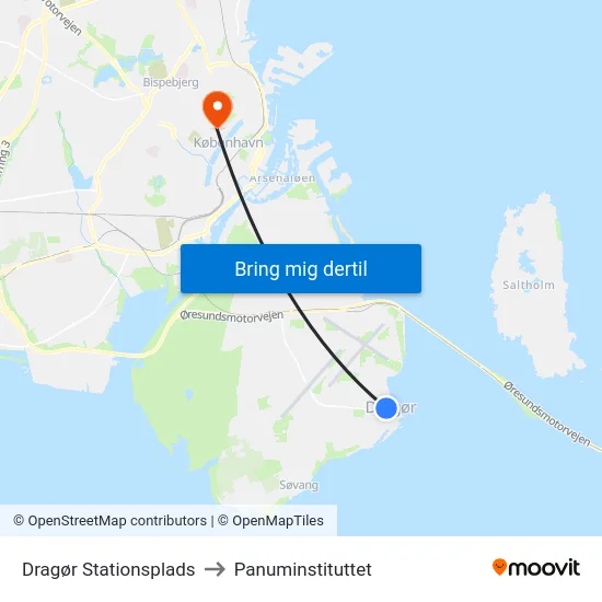 Dragør Stationsplads to Panuminstituttet map