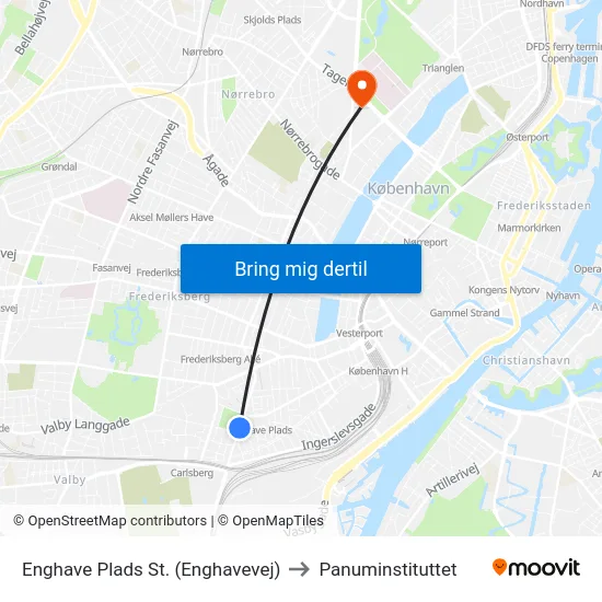Enghave Plads St. (Enghavevej) to Panuminstituttet map