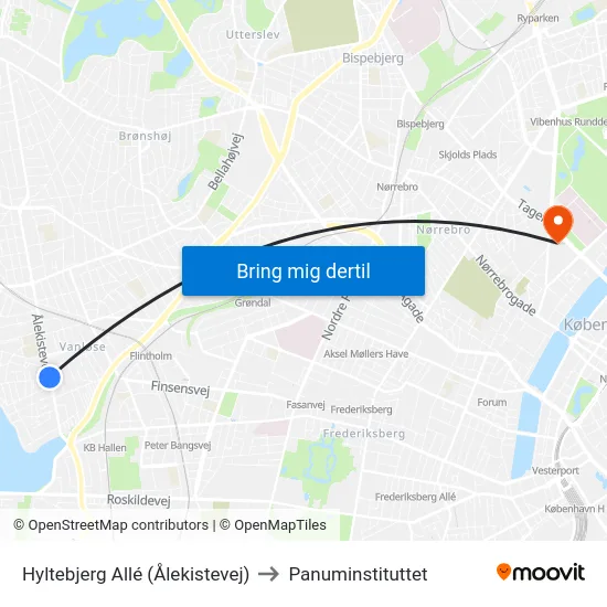 Hyltebjerg Allé (Ålekistevej) to Panuminstituttet map