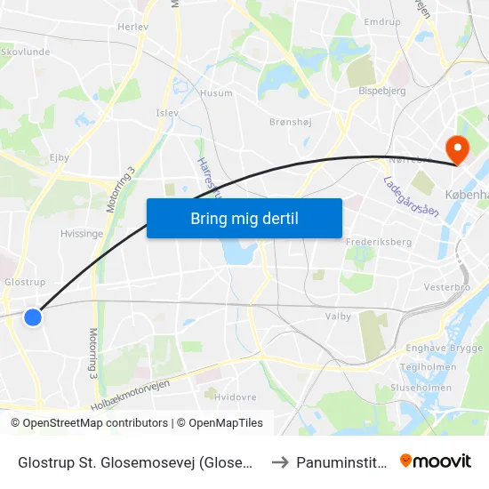 Glostrup St. Glosemosevej (Glosemosevej) to Panuminstituttet map