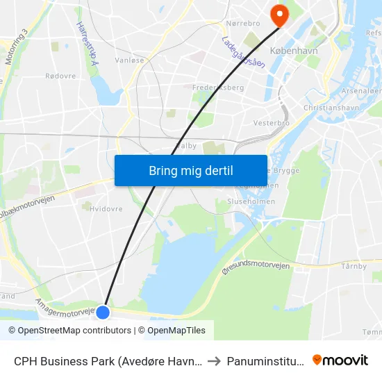 CPH Business Park (Avedøre Havnevej) to Panuminstituttet map