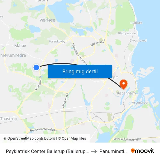 Psykiatrisk Center Ballerup (Ballerup Boulevard) to Panuminstituttet map