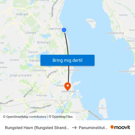 Rungsted Havn (Rungsted Strandvej) to Panuminstituttet map