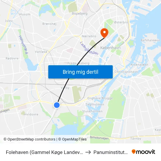 Folehaven (Gammel Køge Landevej) to Panuminstituttet map