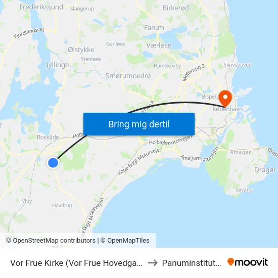 Vor Frue Kirke (Vor Frue Hovedgade) to Panuminstituttet map