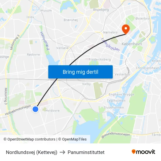 Nordlundsvej (Kettevej) to Panuminstituttet map