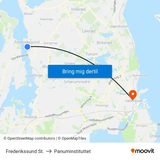 Frederikssund St. to Panuminstituttet map