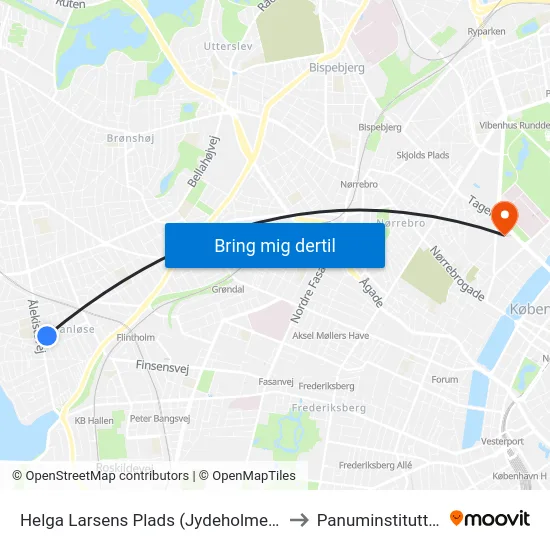 Helga Larsens Plads (Jydeholmen) to Panuminstituttet map