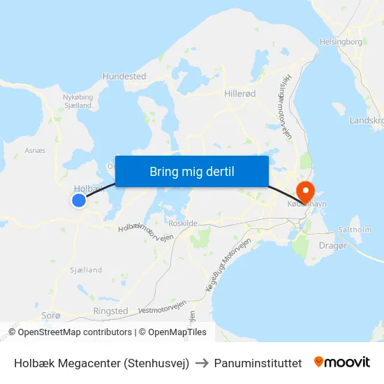 Holbæk Megacenter (Stenhusvej) to Panuminstituttet map