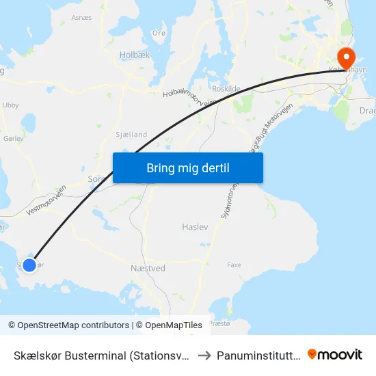Skælskør Busterminal (Stationsvej) to Panuminstituttet map
