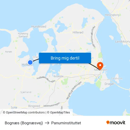 Bognæs (Bognæsvej) to Panuminstituttet map