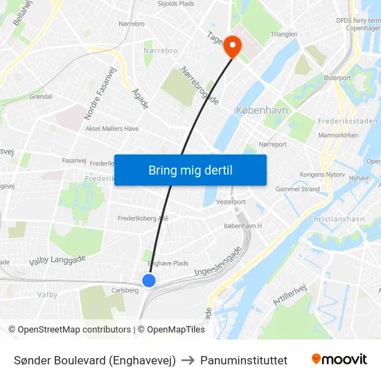 Sønder Boulevard (Enghavevej) to Panuminstituttet map