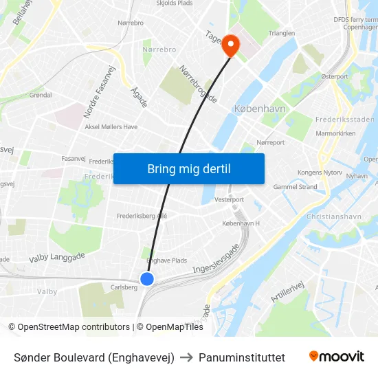 Sønder Boulevard (Enghavevej) to Panuminstituttet map