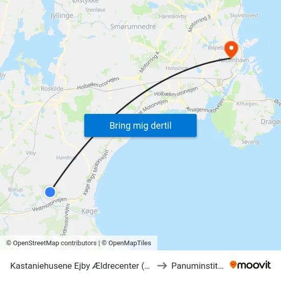 Kastaniehusene Ejby Ældrecenter (Dalbyvej) to Panuminstituttet map