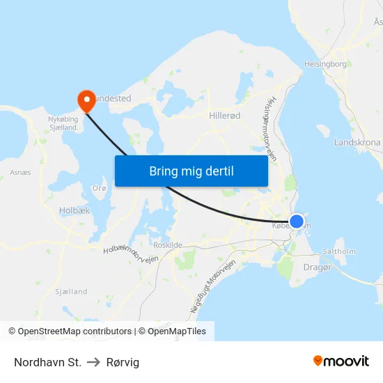Nordhavn St. to Rørvig map