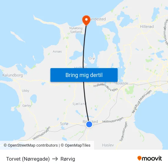 Torvet (Nørregade) to Rørvig map