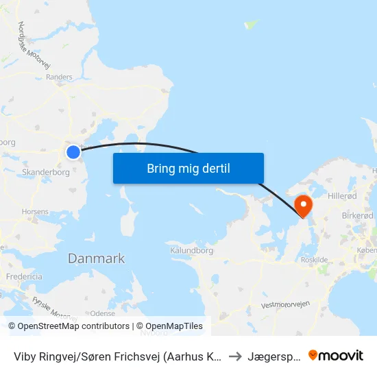 Viby Ringvej/Søren Frichsvej (Aarhus Kom) to Jægerspris map
