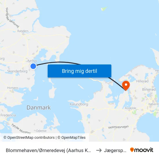 Blommehaven/Ørneredevej (Aarhus Kom) to Jægerspris map