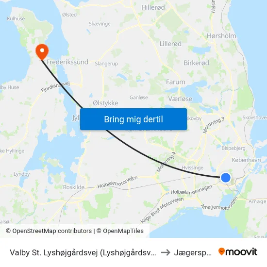 Valby St. Lyshøjgårdsvej (Lyshøjgårdsvej) to Jægerspris map