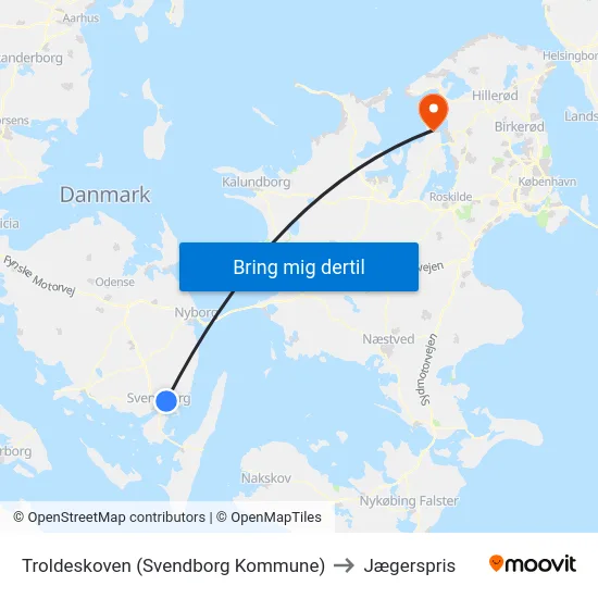 Troldeskoven (Svendborg Kommune) to Jægerspris map