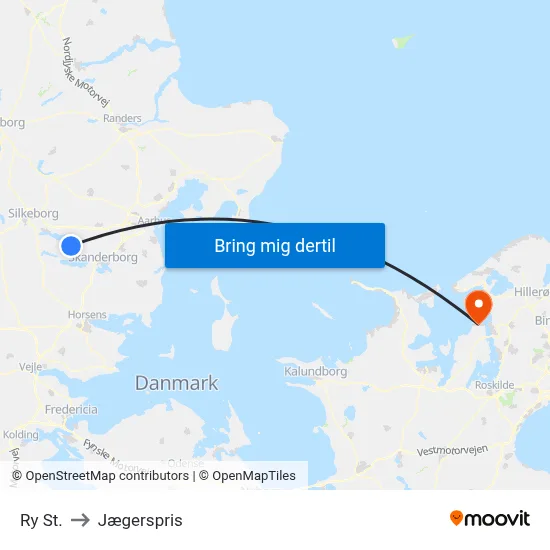 Ry St. to Jægerspris map