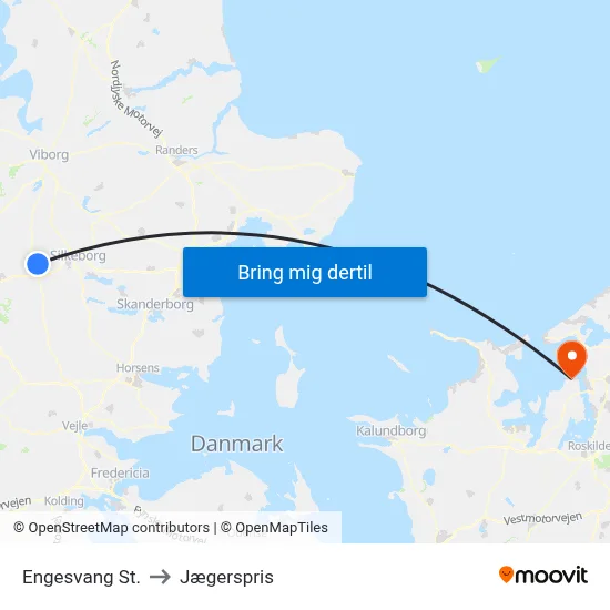 Engesvang St. to Jægerspris map