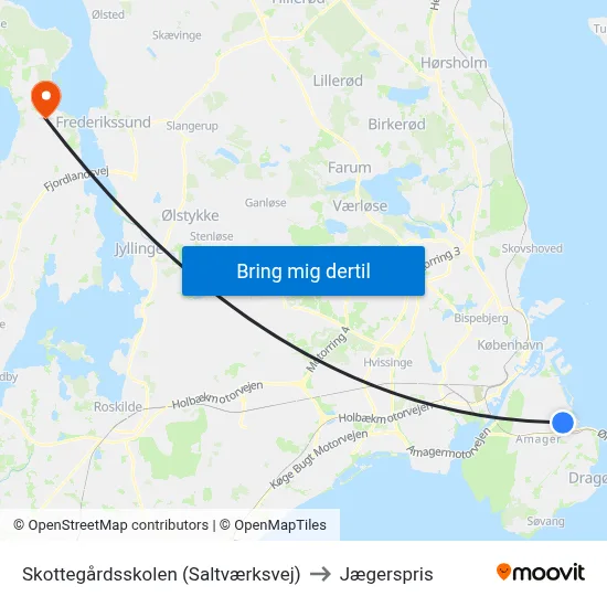 Skottegårdsskolen (Saltværksvej) to Jægerspris map