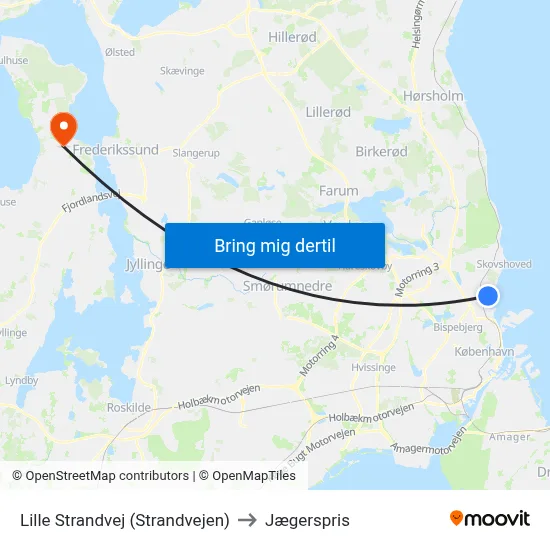 Lille Strandvej (Strandvejen) to Jægerspris map