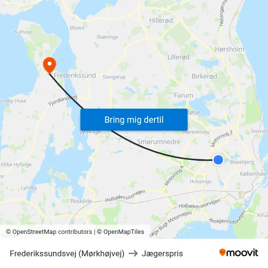 Frederikssundsvej (Mørkhøjvej) to Jægerspris map