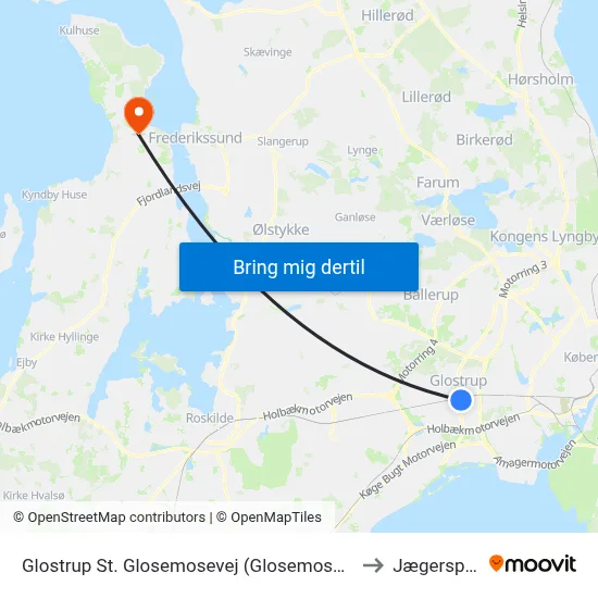 Glostrup St. Glosemosevej (Glosemosevej) to Jægerspris map