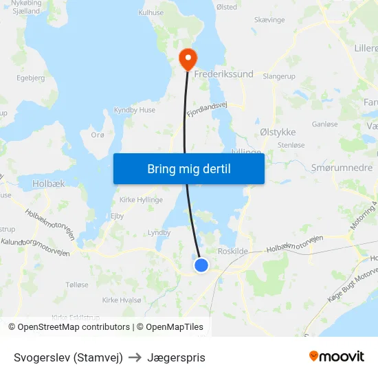Svogerslev (Stamvej) to Jægerspris map