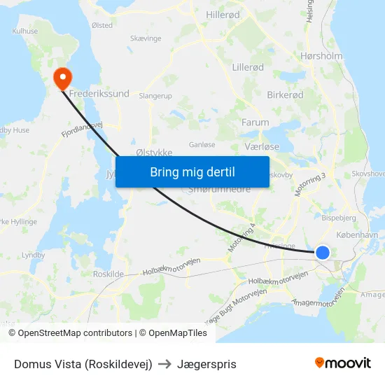 Domus Vista (Roskildevej) to Jægerspris map